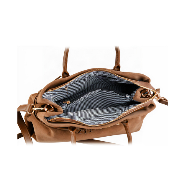 lady's bag synthetic leather brown 0162373