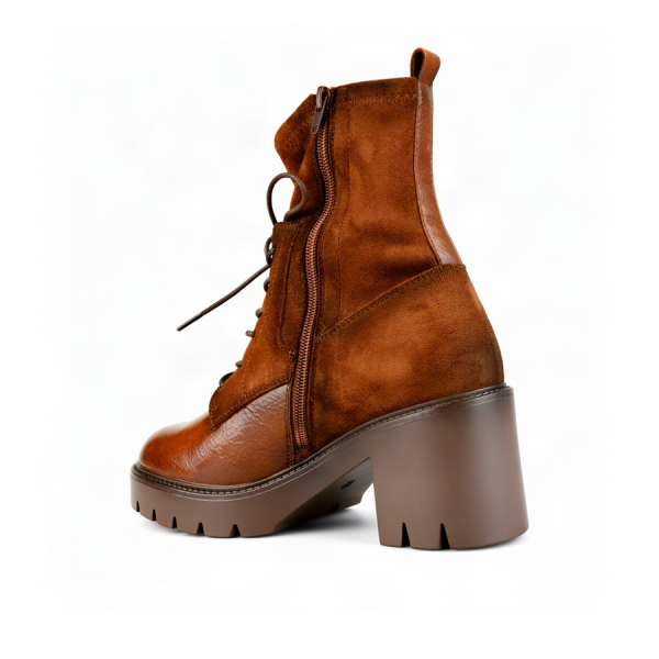 lady's boots textile/synthetic leather brown 0162914