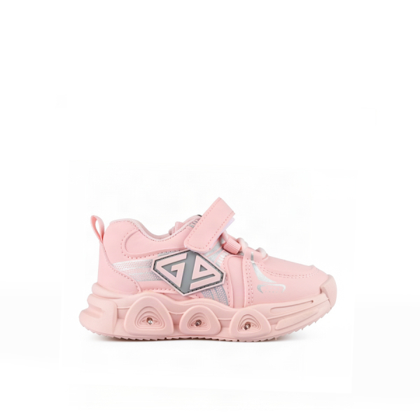 lady's sneakers synthetic leather pink