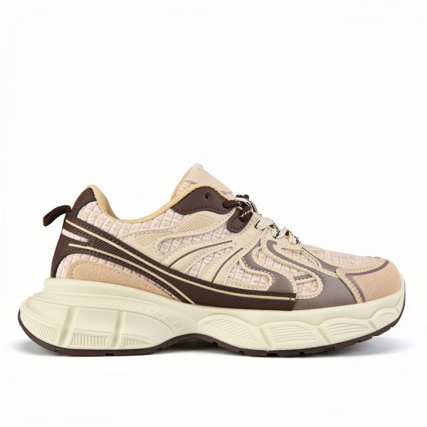 lady's sneakers textile/eco leather beige