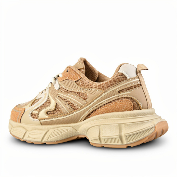 lady's sneakers textile/eco leather light brown 0162721