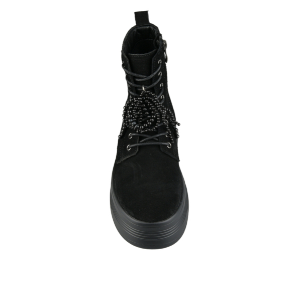 lady's boots genuin leather black 0163084