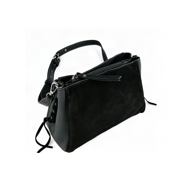 lady's bag genuine leather/eco leather black 0163122