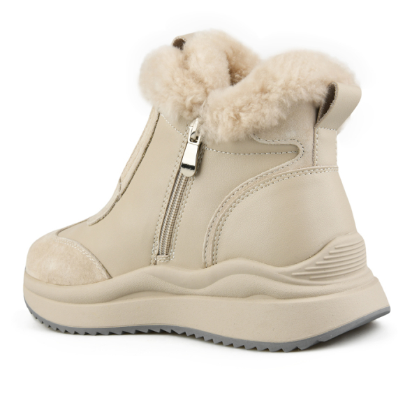 lady's boots genuin leather beige 0162871