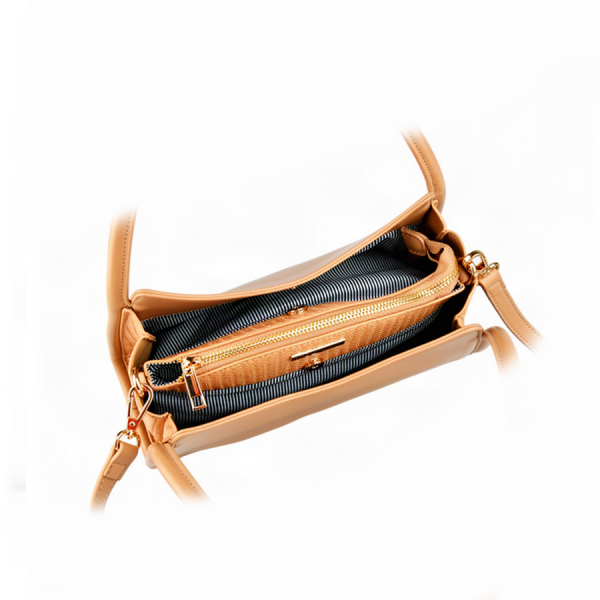 lady's bag synthetic leather beige 0162392