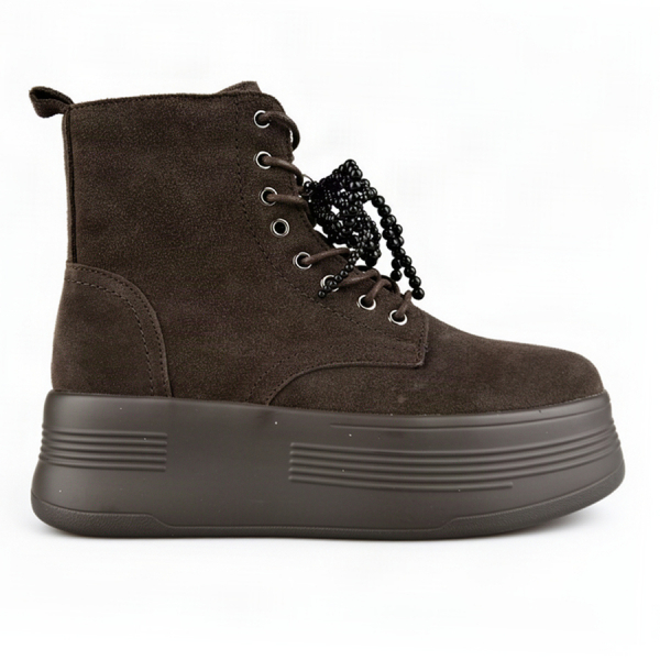 lady's boots genuin leather brown
