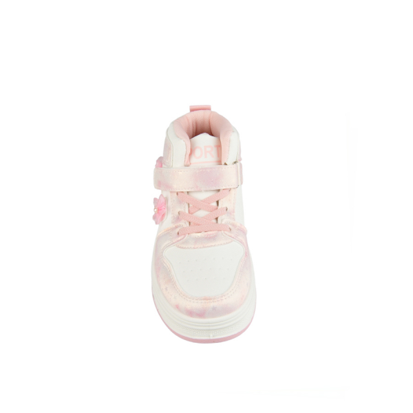 παιδικά sneakers ύφασμα/οικολογικό δέρμα ροζ 0161788