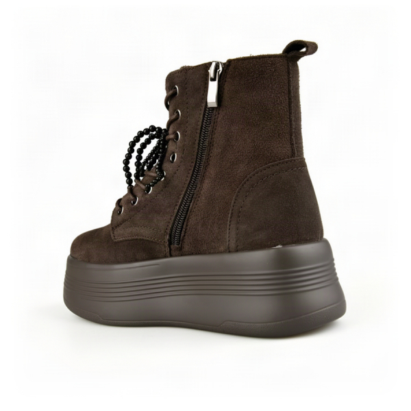 lady's boots genuin leather brown 0163083