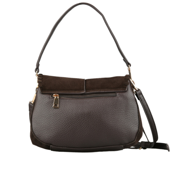 lady's bag genuine leather/eco leather brown 0163135