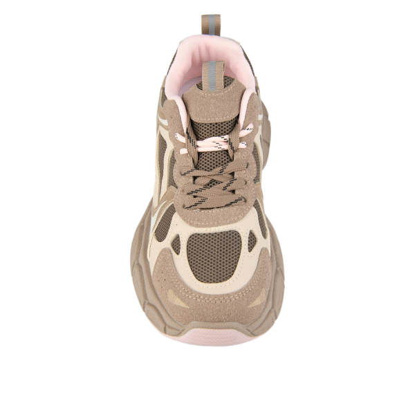 lady's sneakers textile/eco leather light brown 0162723