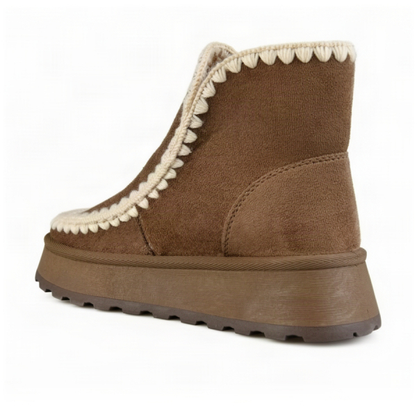 lady's boots textile light brown 0163244