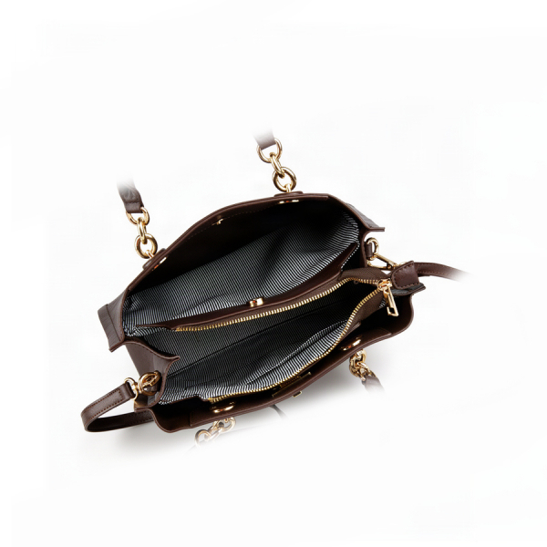 lady's bag synthetic leather brown 0162388