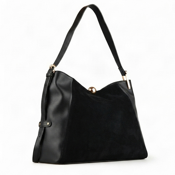 lady's bag textile/eco leather black