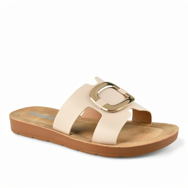 lady's slippers synthetic leather white 0161341