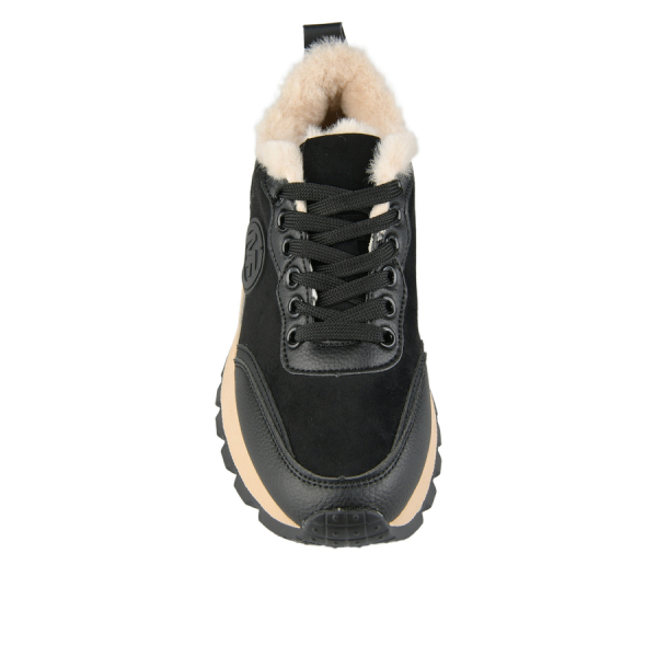lady's sneakers textile/eco leather black 0162691