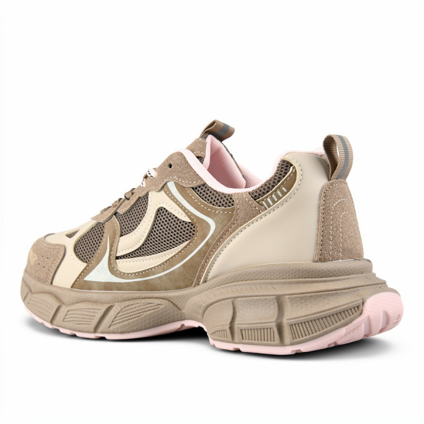 lady's sneakers textile/eco leather light brown 0162723