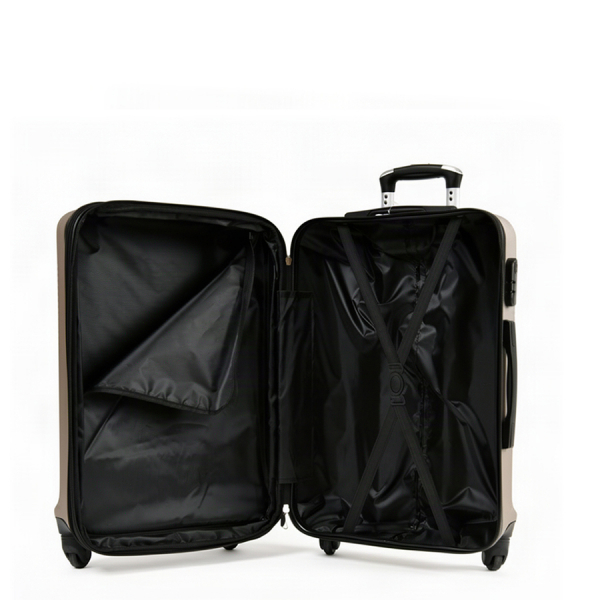 small suitcase ABS plastic  beige 0163696