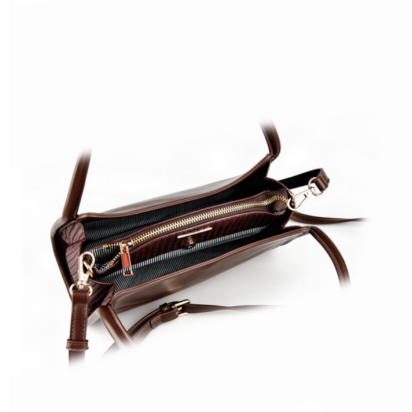 lady's bag synthetic leather brown 0162391