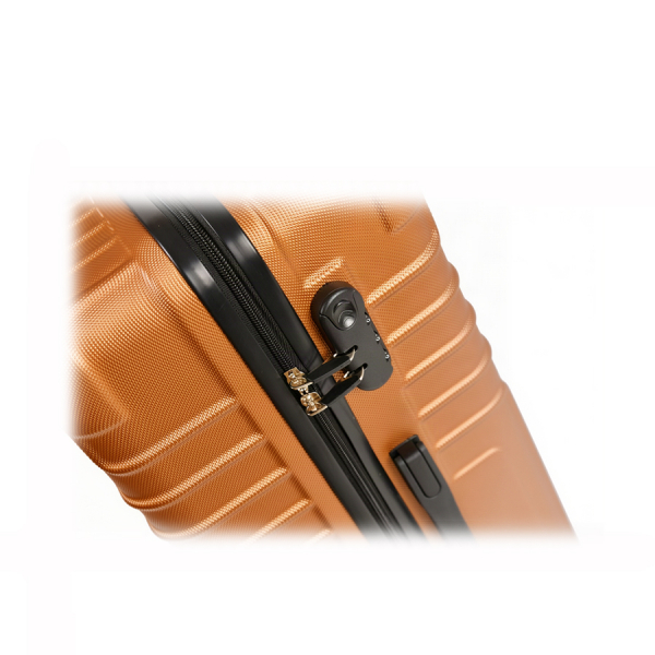 big suitcase ABS plastic brown 0163683