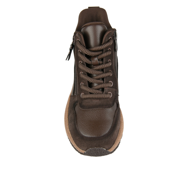 lady's boots genuin leather dark brown 0162863