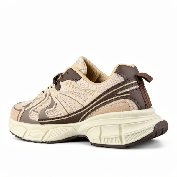 lady's sneakers textile/eco leather beige 0162720