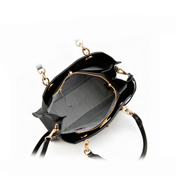 lady's bag synthetic leather black 0162387