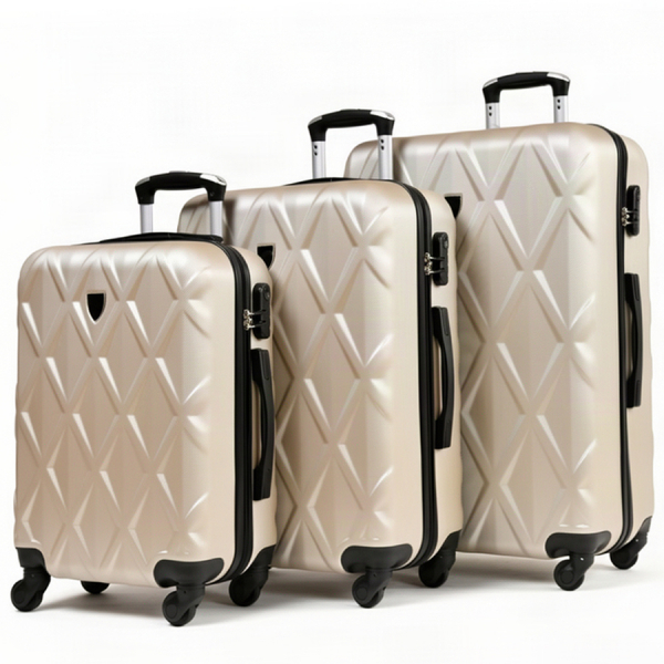 small suitcase ABS plastic  beige 0163654