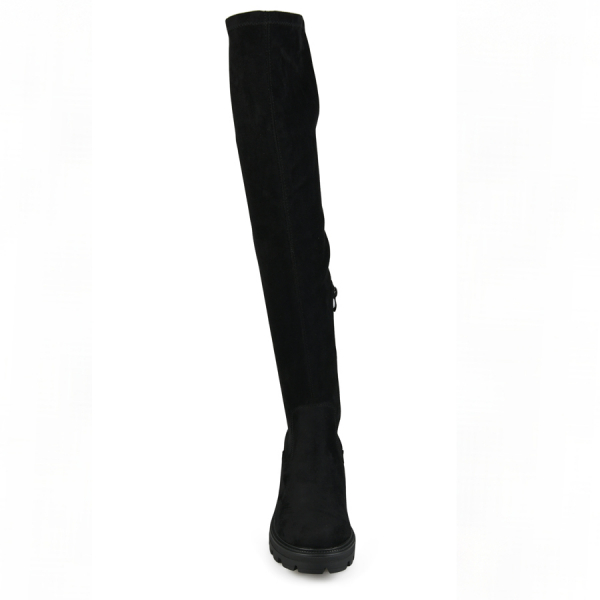 γυναικεία μπότες ύφασμα μαύρο 0163201