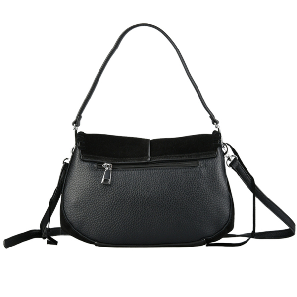 lady's bag genuine leather/eco leather black 0163136