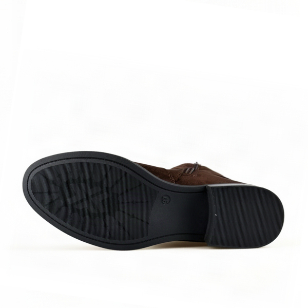 lady's high boots textile brown 0163216