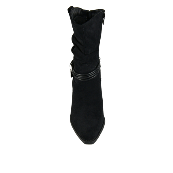 lady's boots textile/synthetic leather black 0162448