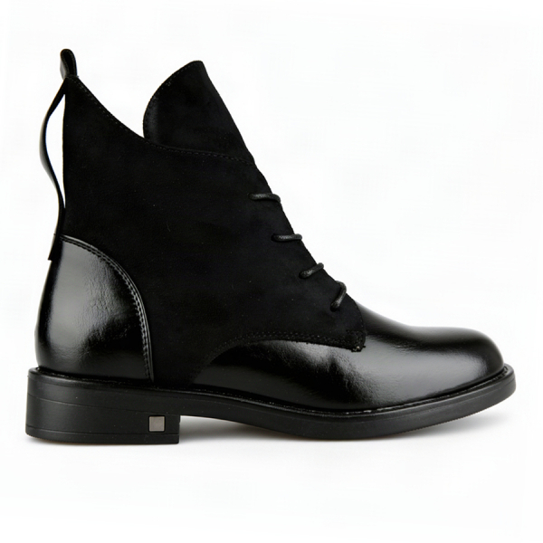 lady's boots textile/synthetic leather black