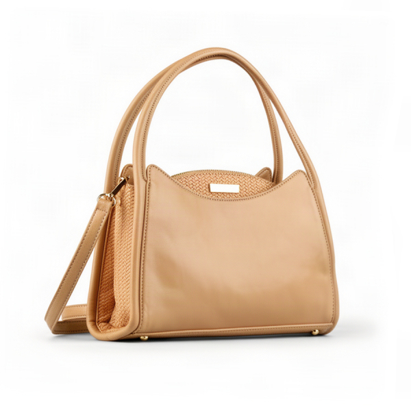 lady's bag synthetic leather beige