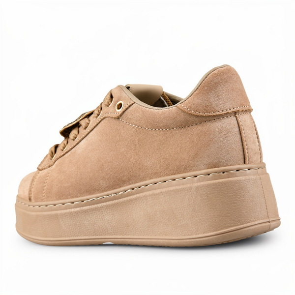lady's sneakers textiles beige 0162700