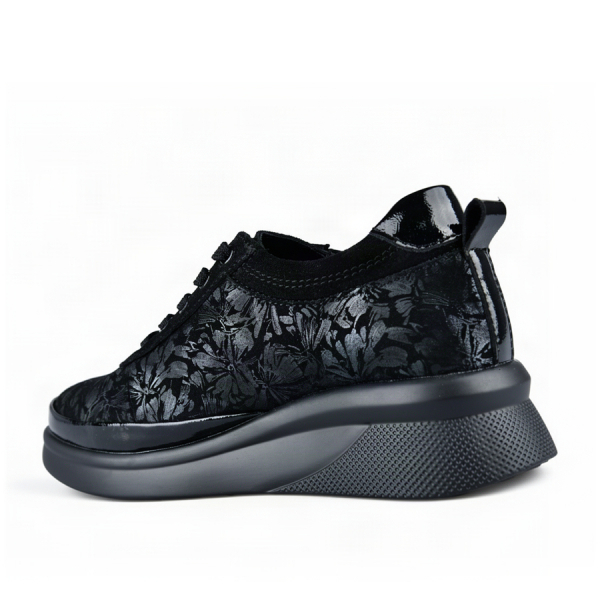 lady's shoes genuin leather black 0163089