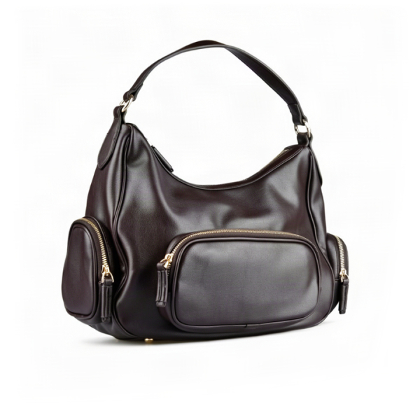 lady's bag synthetic leather brown