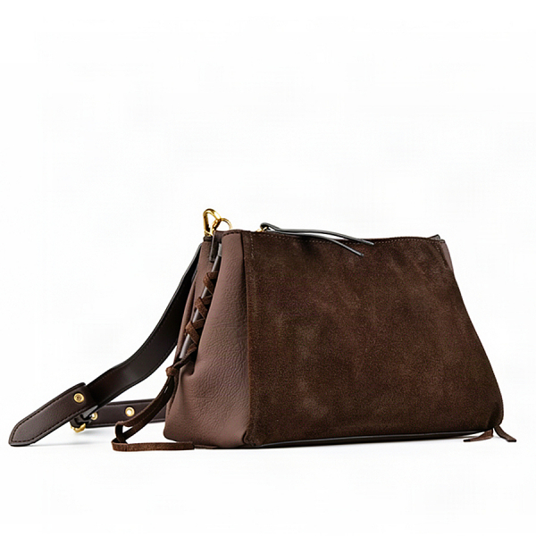 lady's bag genuine leather/eco leather brown