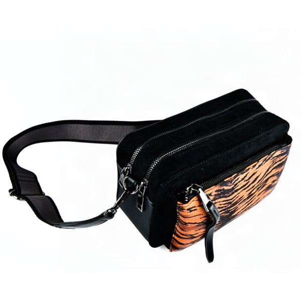 lady's bag synthetic leather/textile black 0163519