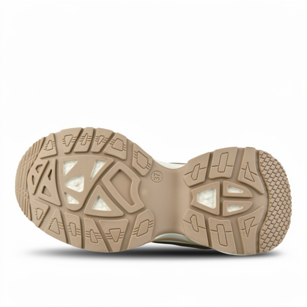 lady's sneakers textile/eco leather beige 0162718