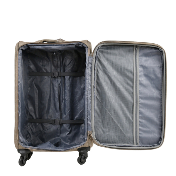 medium suitcase textile  beige 0163706