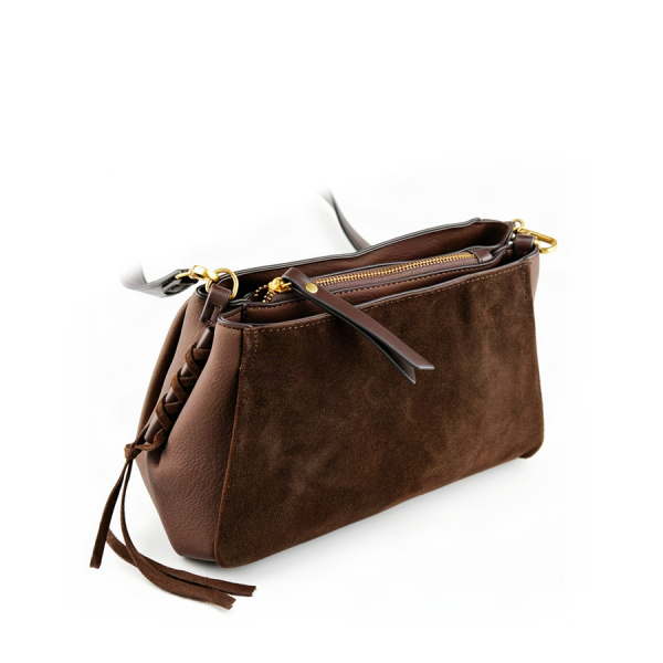 lady's bag genuine leather/eco leather brown 0163121