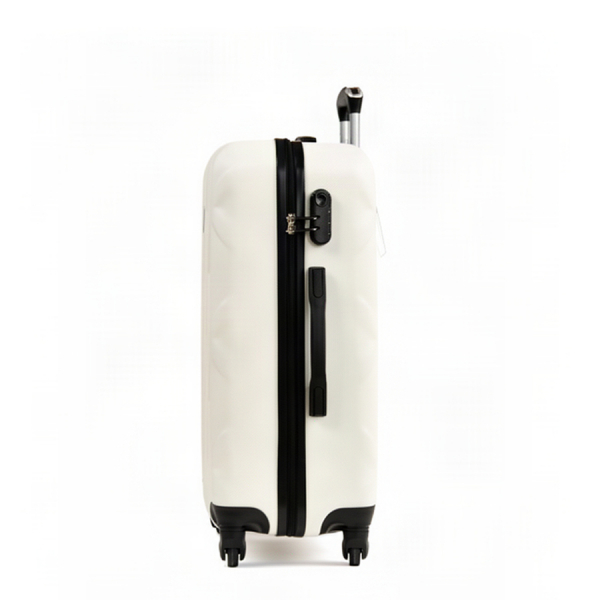 medium suitcase ABS plastic  beige 0163661