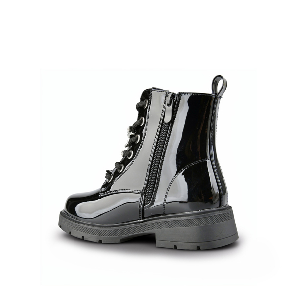 kids boots synthetic leather black 0162530