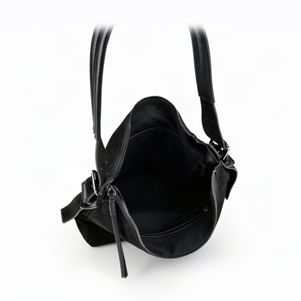 lady's bag genuine leather/eco leather black 0163167