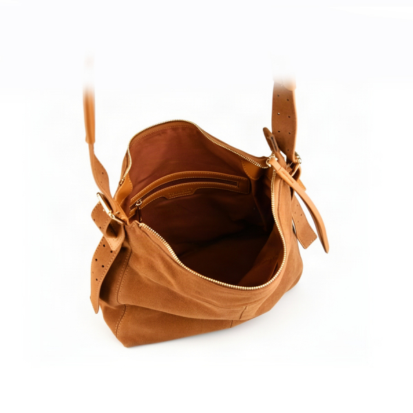 lady's bag genuine leather/eco leather light brown 0163166