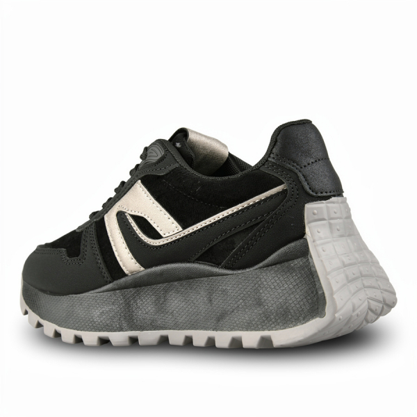 lady's sneakers textile/eco leather black 0162693