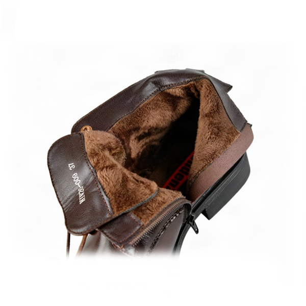 lady's boots synthetic leather brown 0162913