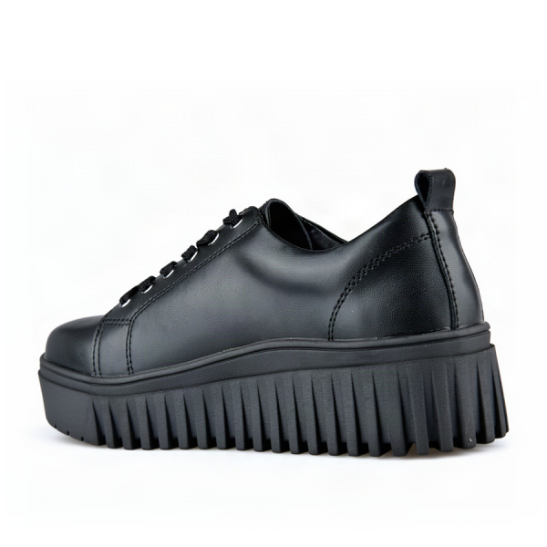 lady's shoes genuin leather black 0163074