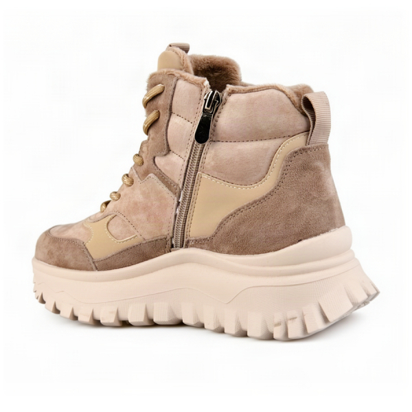 lady's boots genuin leather beige 0162865