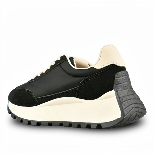 lady's sneakers textile/eco leather black 0162689